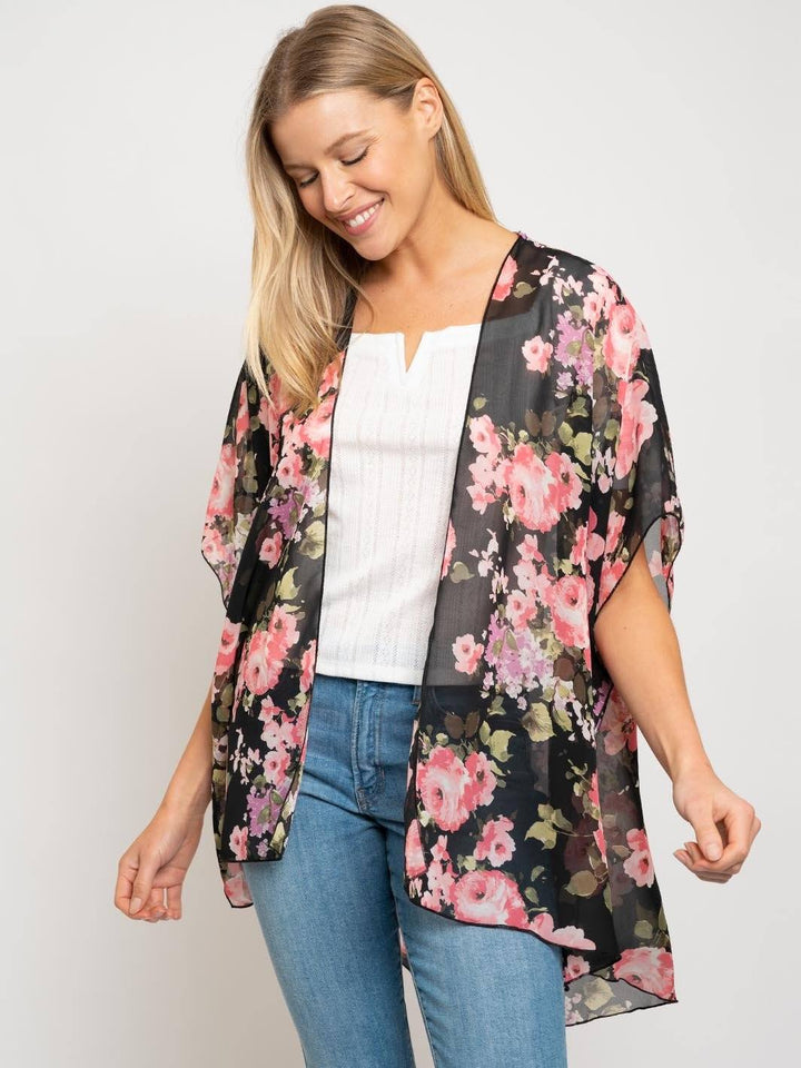 WOMEN'S FLORAL CARDIGAN