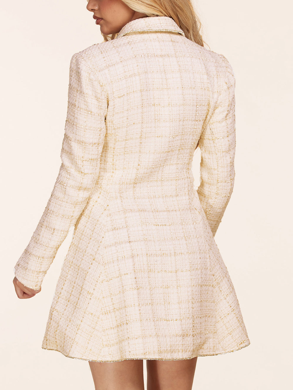 WOMEN'S LONG SLEEVE V-NECK FIT & FLARE WRAP MINI DRESS