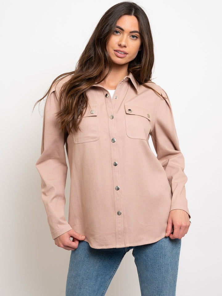 WOMEN'S DENIM UTILITY TOP