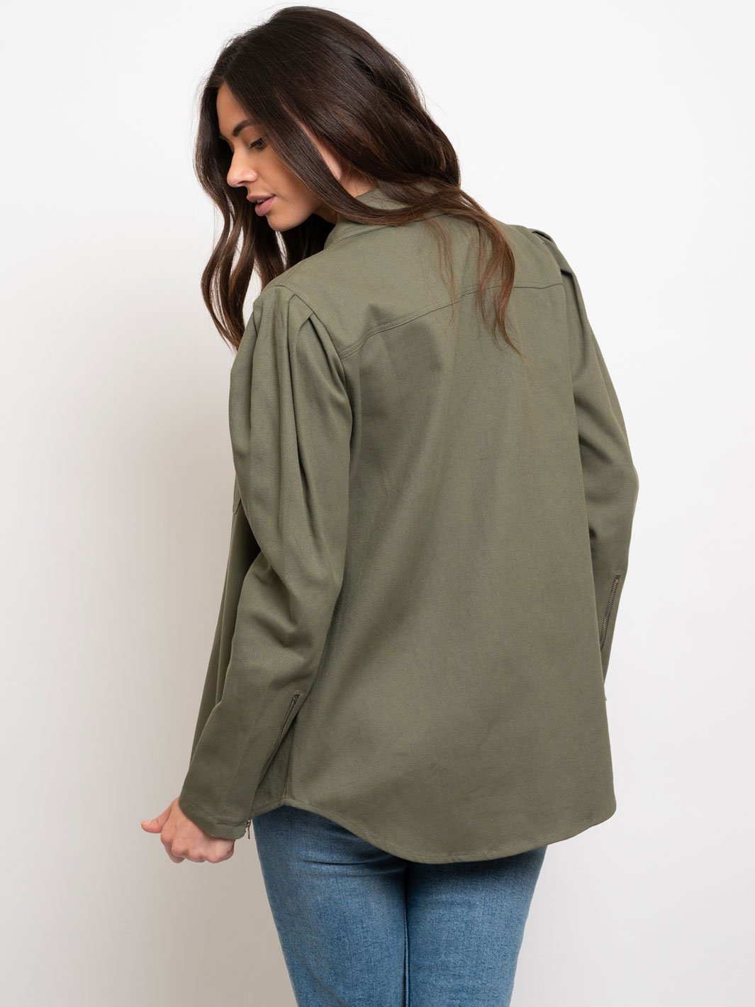 WOMEN'S DENIM UTILITY TOP