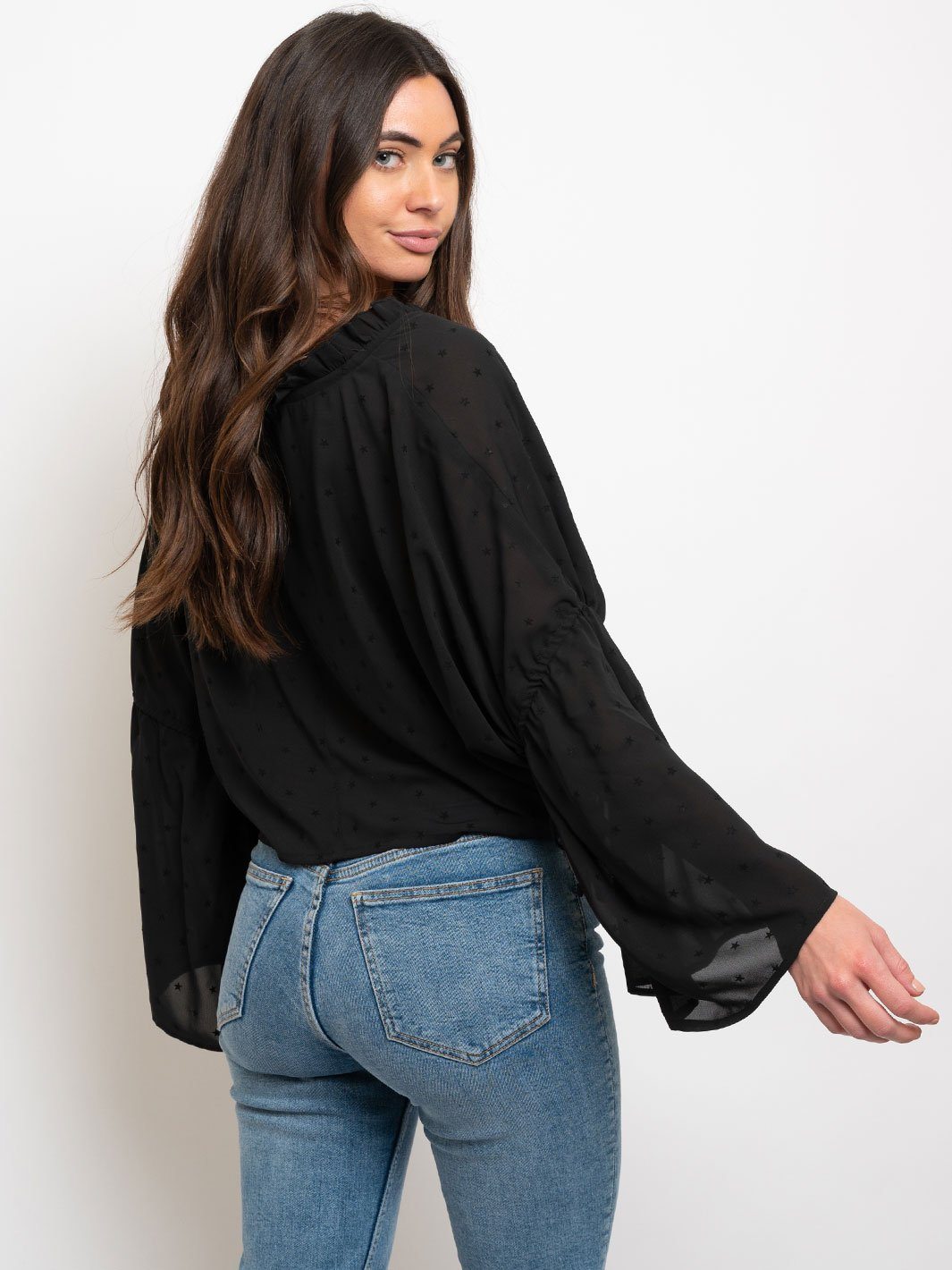 WOMEN'S STAR DRAPED TOP