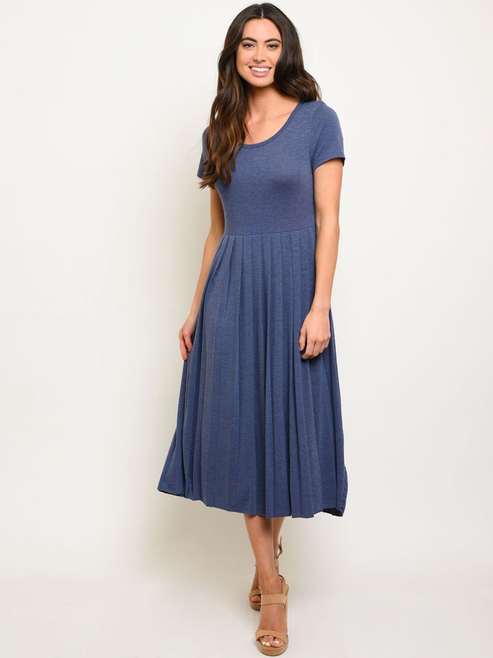 WOMEN'S KNIT BACK KNOT MAXI DRESS