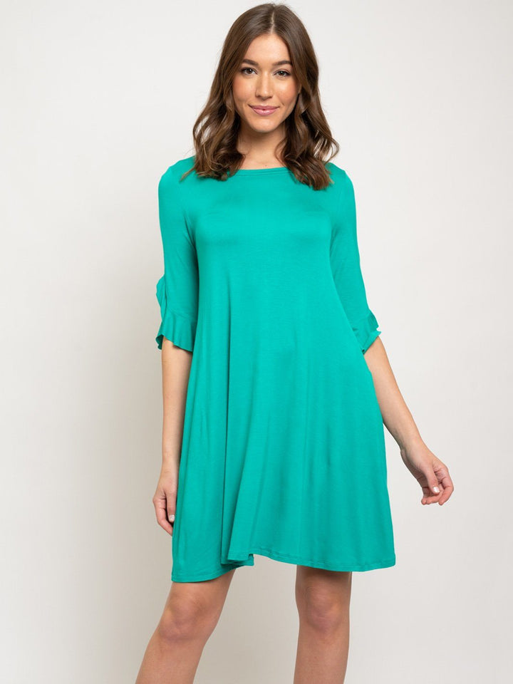 WOMEN'S TUNIC 3/4 SLEEVE DRESS