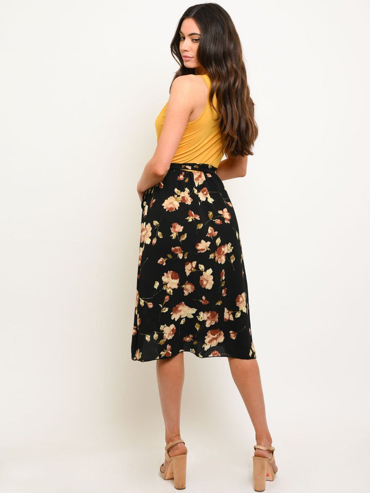 WOMEN'S FLORAL KOSHIBO MIDI DRESS