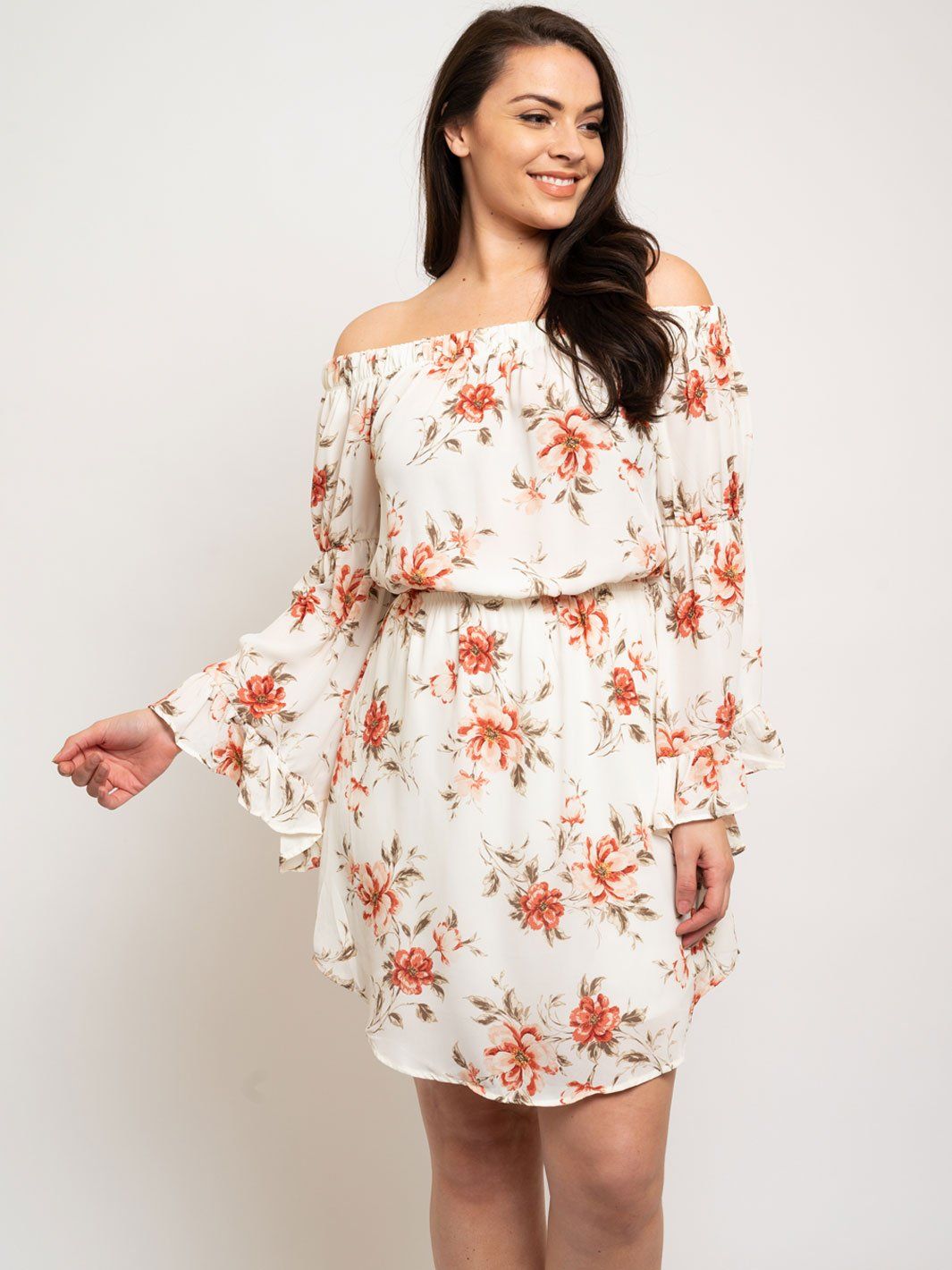 PLUS SIZE FLORAL DRESS