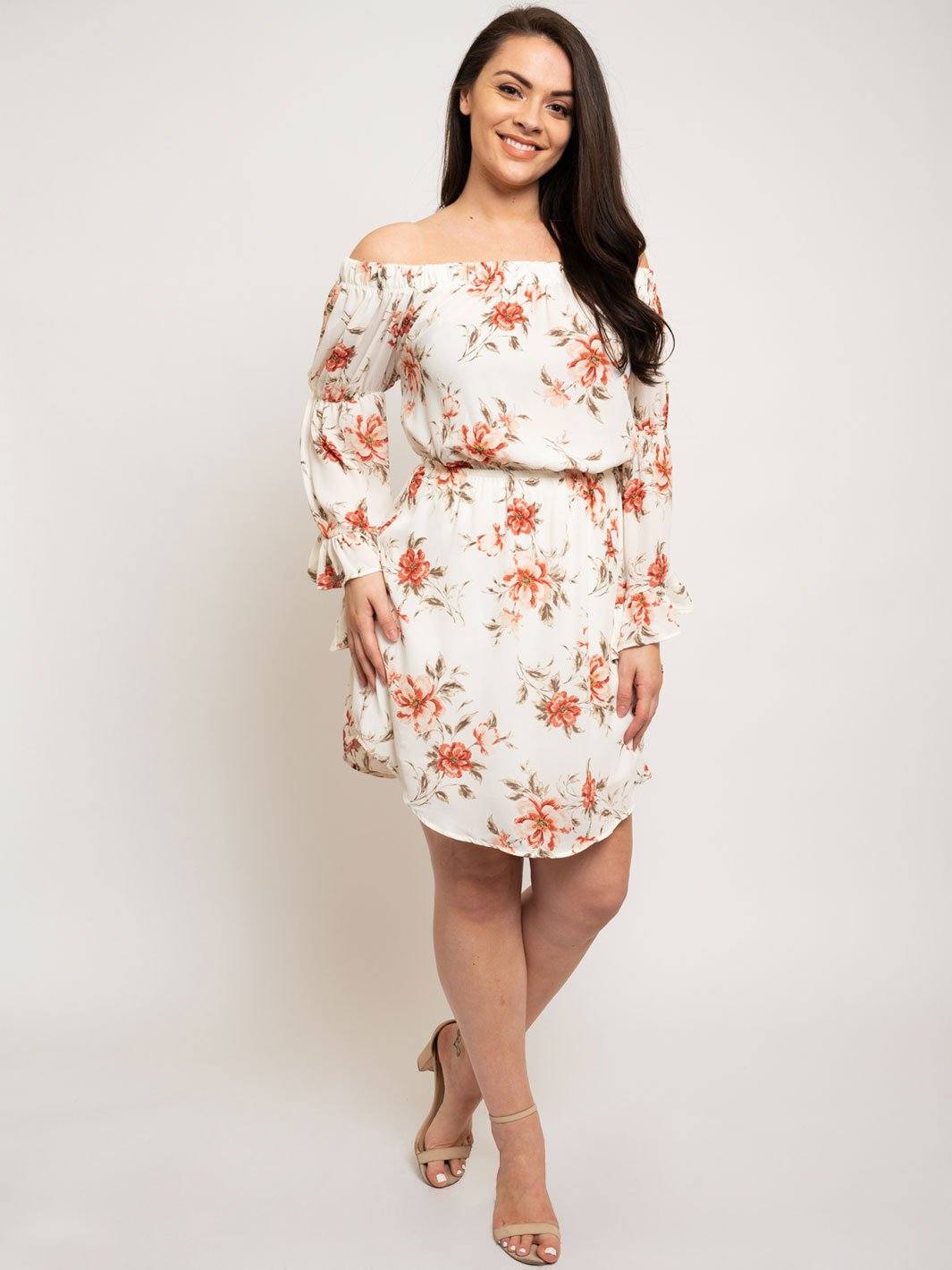 PLUS SIZE FLORAL DRESS