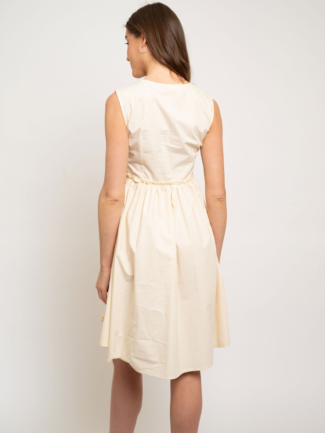 WOMEN'S BUTTON DOWN SHORT RUFFLE DRESS