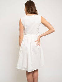 WOMEN'S BUTTON DOWN SHORT RUFFLE DRESS
