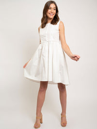 WOMEN'S BUTTON DOWN SHORT RUFFLE DRESS