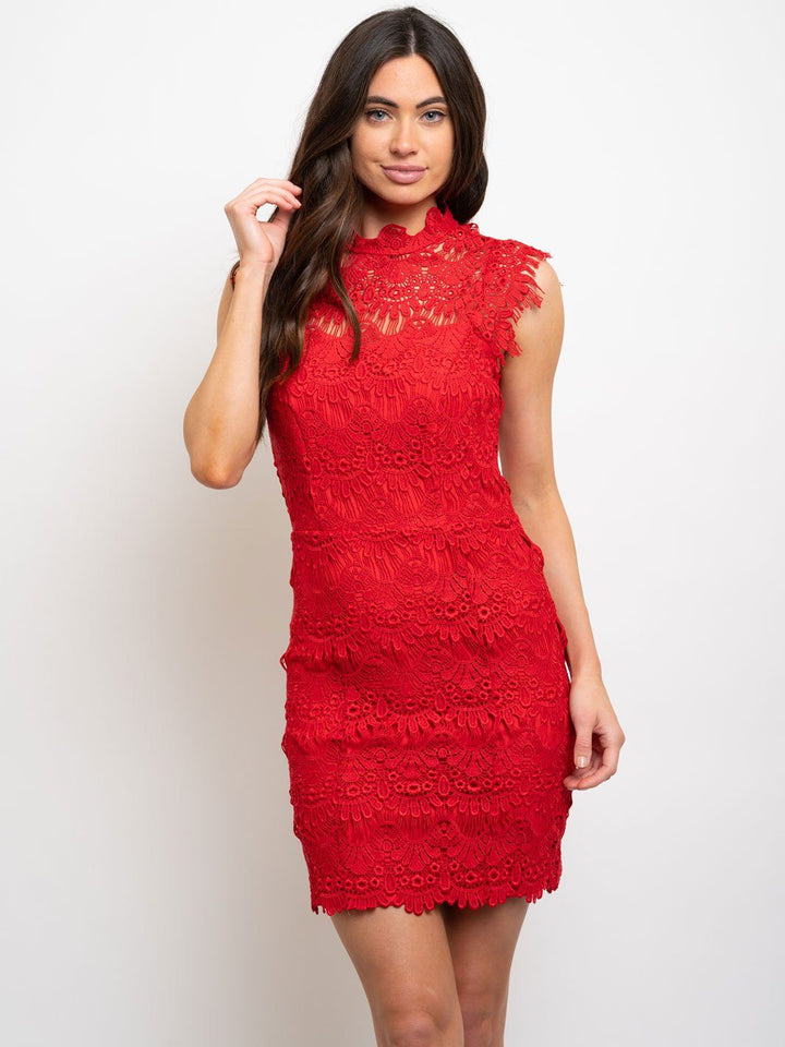 WOMEN'S OPEN BACK LACE DRESS