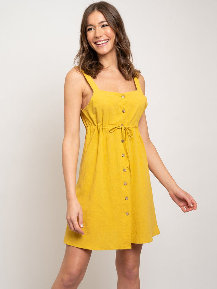 WOMEN'S MINI BUTTON UP DRESS