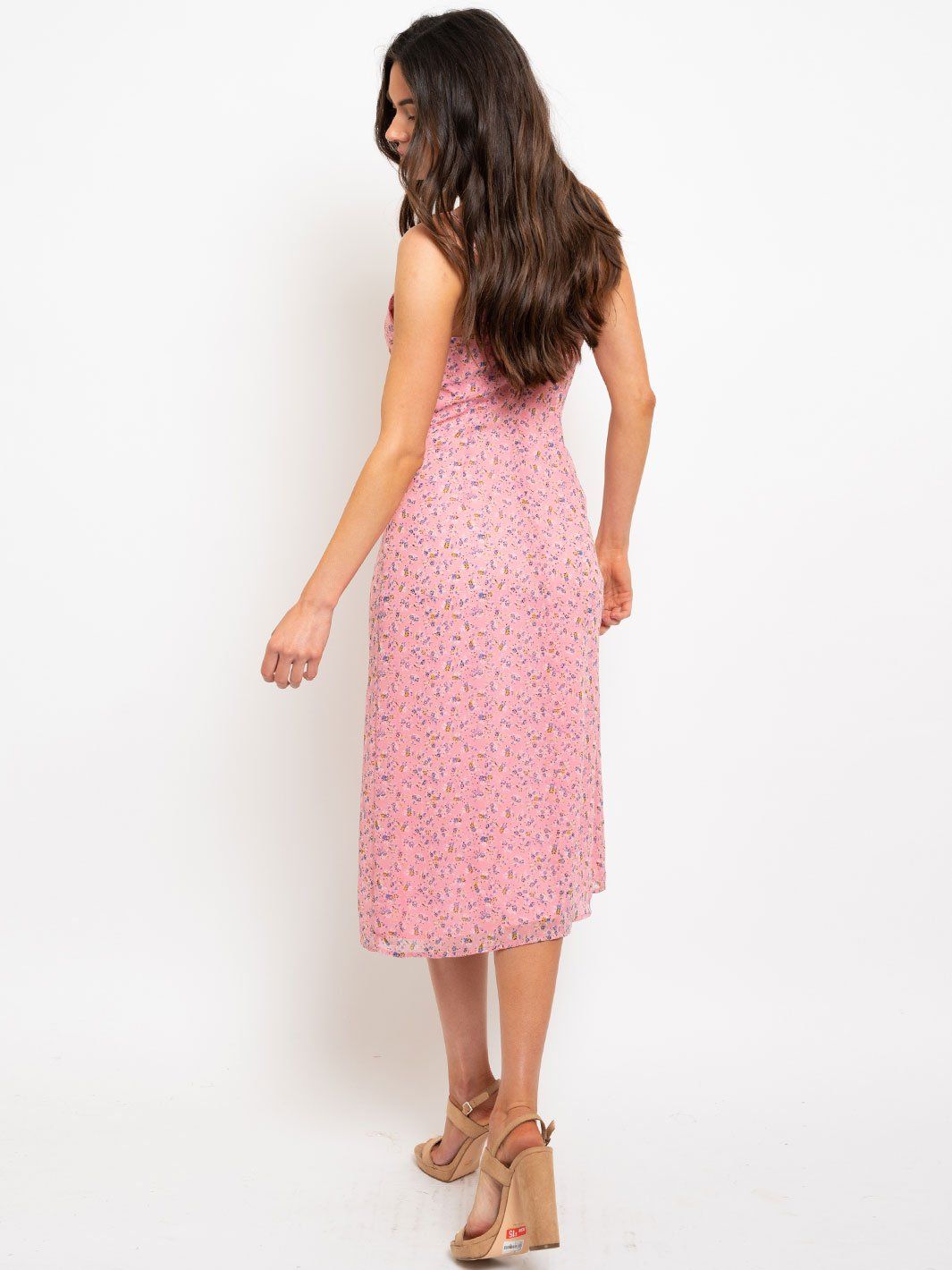 WOMEN'S FLORAL SLEEVELESS MIDI DRESS