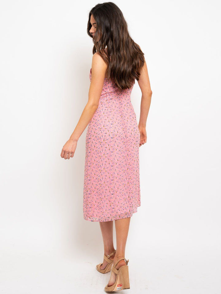 WOMEN'S FLORAL SLEEVELESS MIDI DRESS