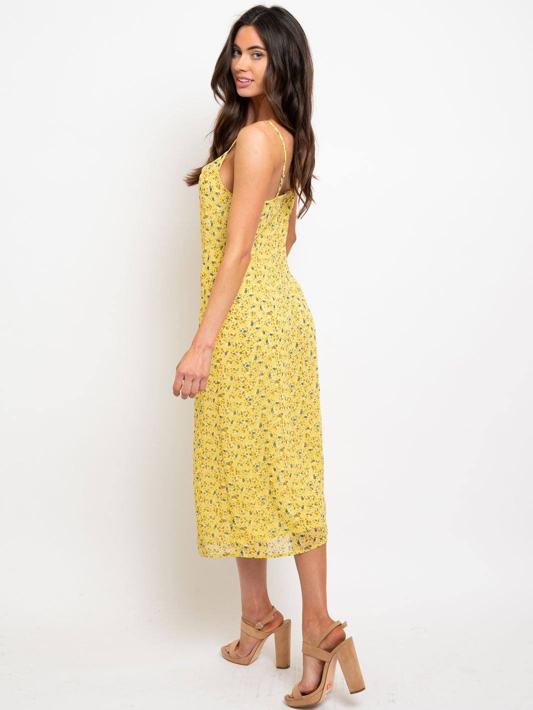 WOMEN'S FLORAL SLEEVELESS MIDI DRESS