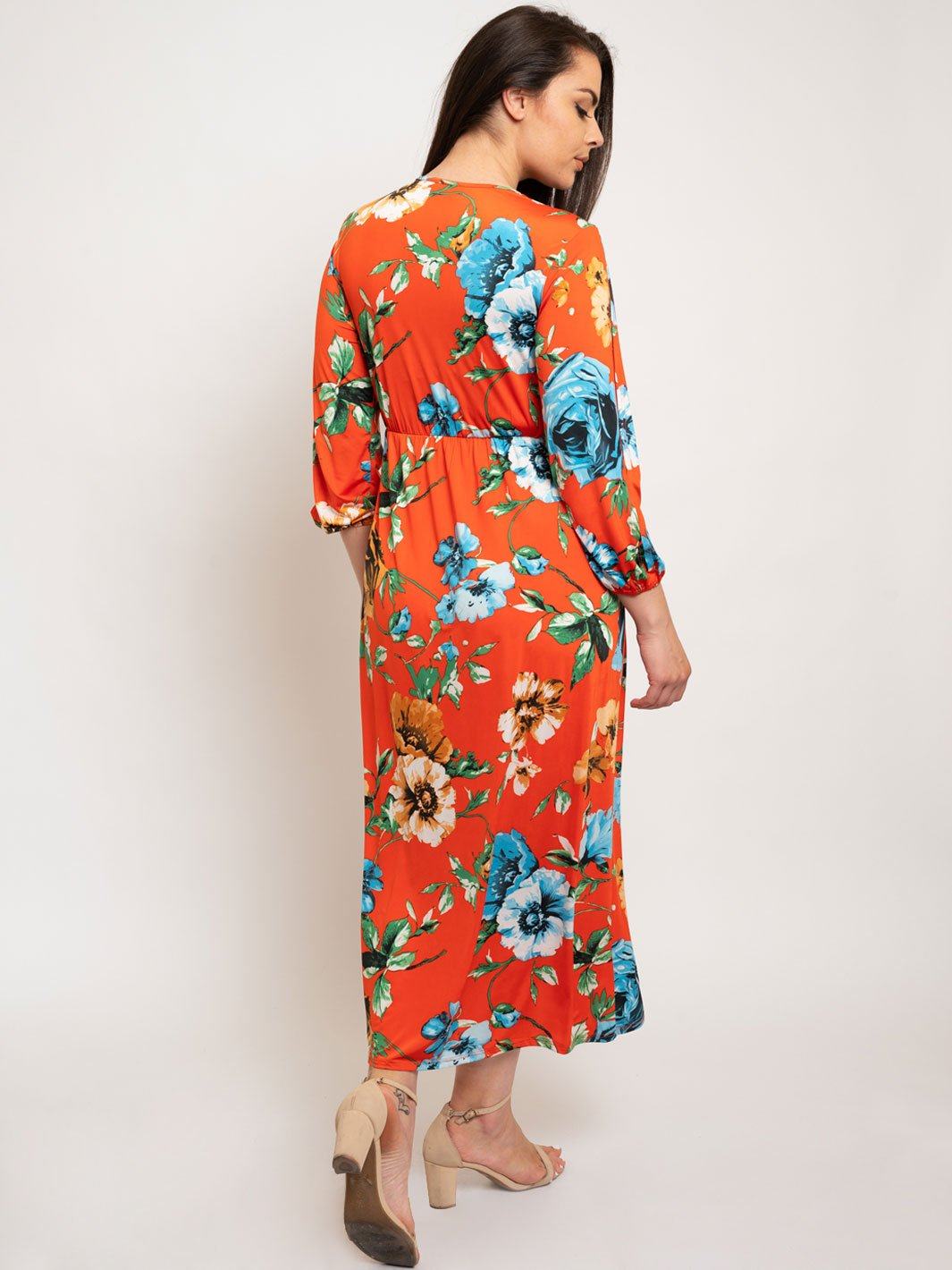PLUS SIZE FLORAL MAXI DRESS