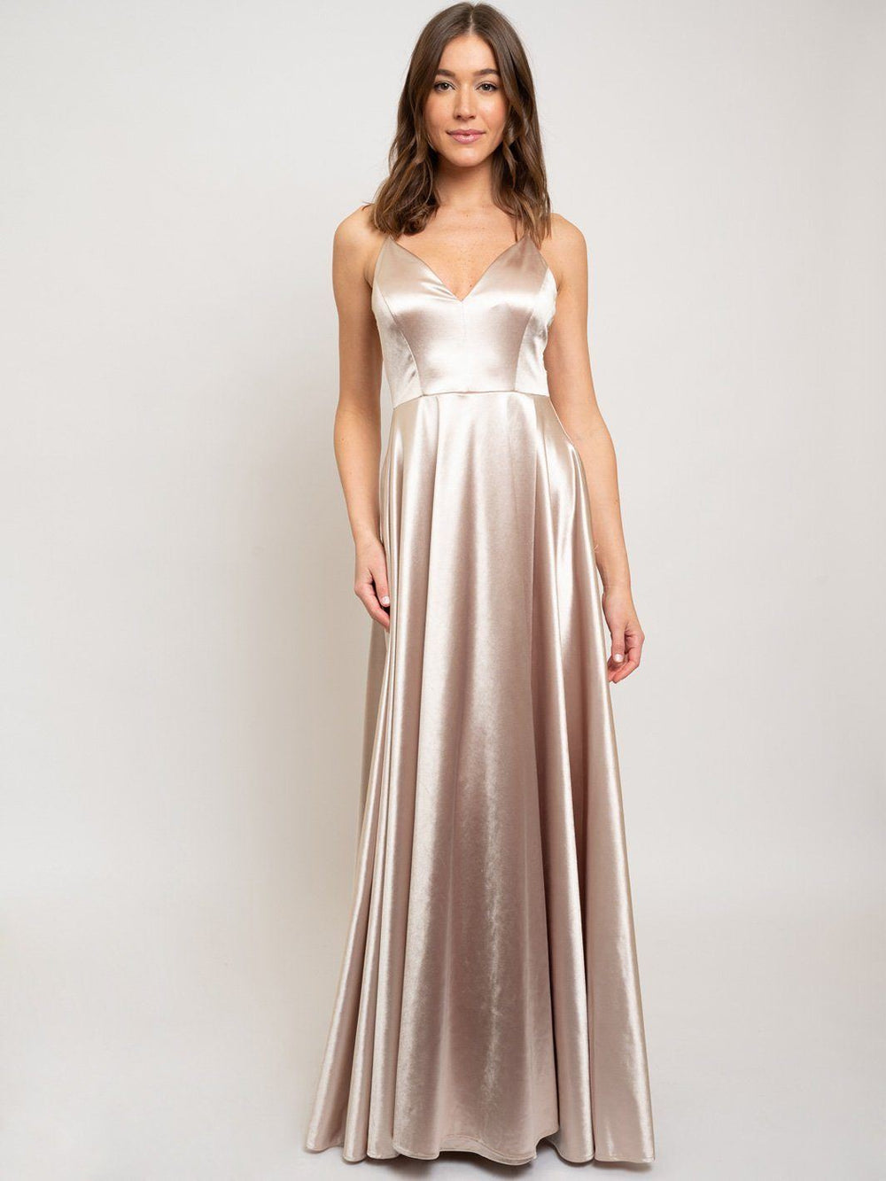 WOMEN'S CROSS BACK GOWN DRESS