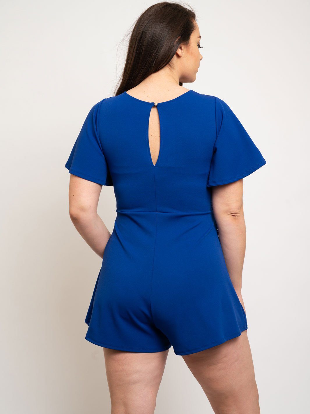 PLUS SIZE FRONT KNOT ROMPER