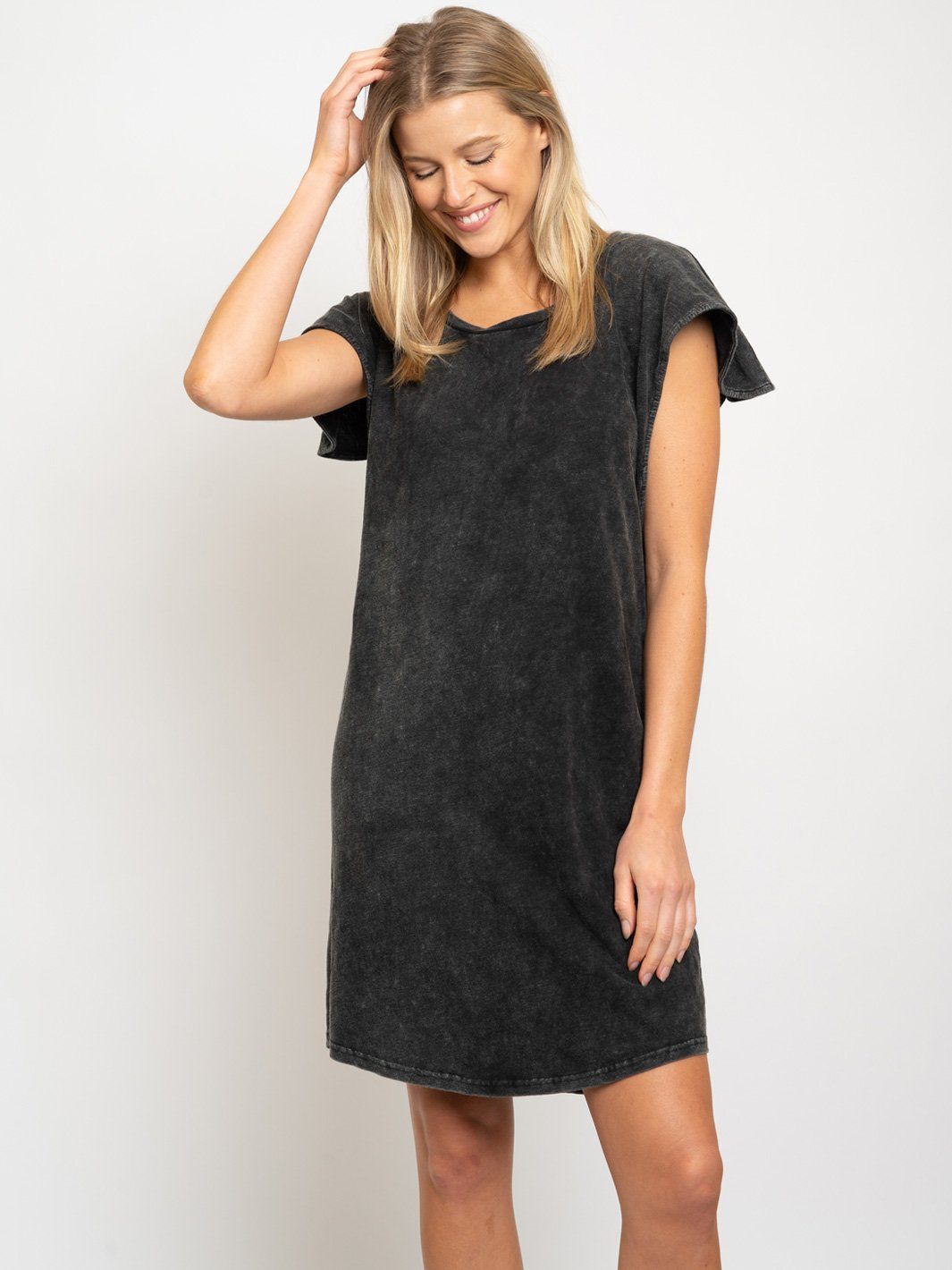 WOMEN'S TUNIC RUFFLE SLEEVE DRESS