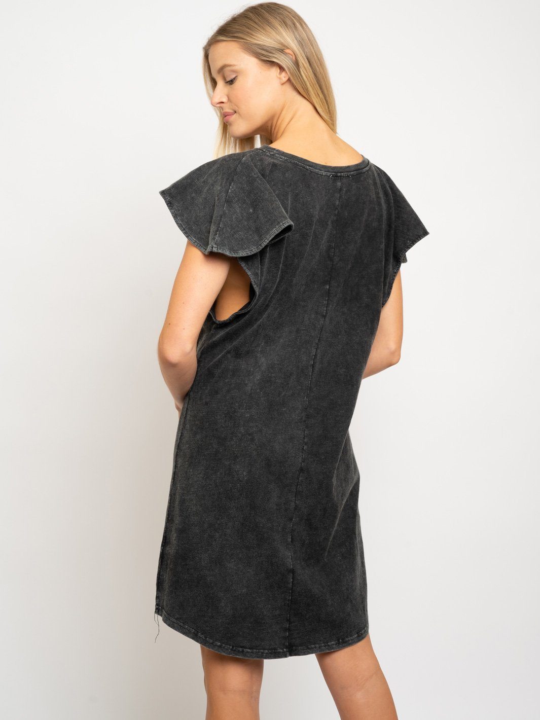 WOMEN'S TUNIC RUFFLE SLEEVE DRESS