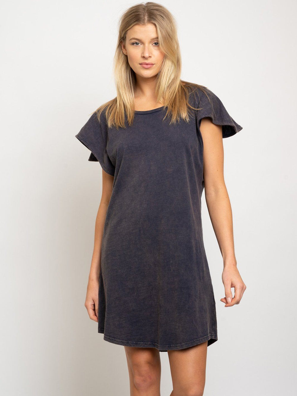 WOMEN'S TUNIC RUFFLE SLEEVE DRESS