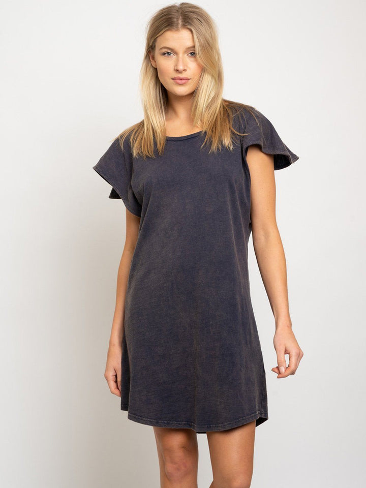 WOMEN'S TUNIC RUFFLE SLEEVE DRESS