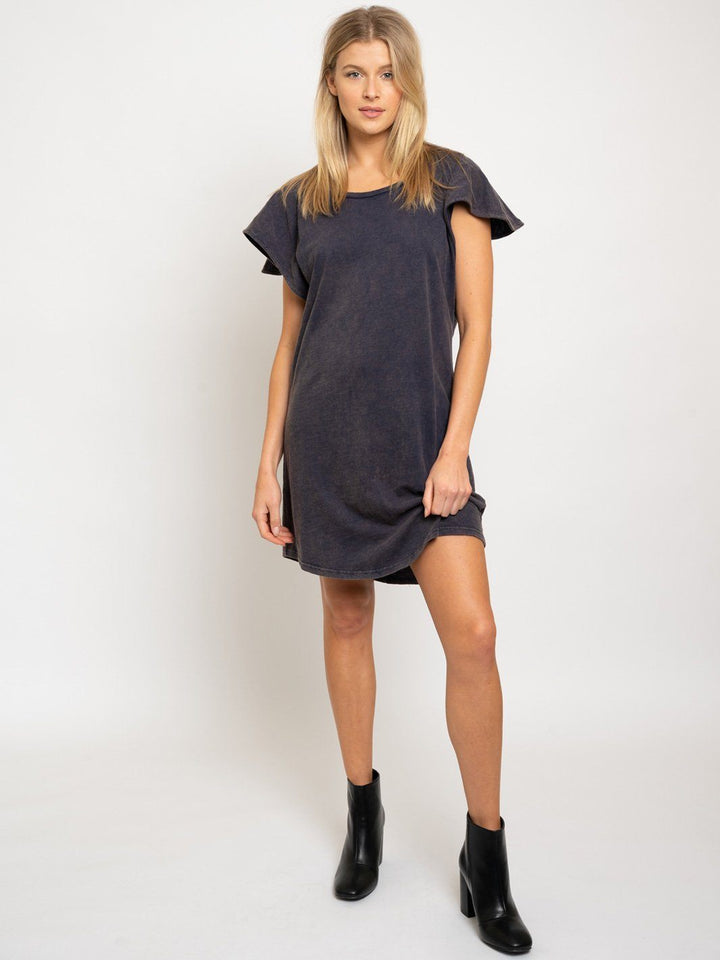 WOMEN'S TUNIC RUFFLE SLEEVE DRESS