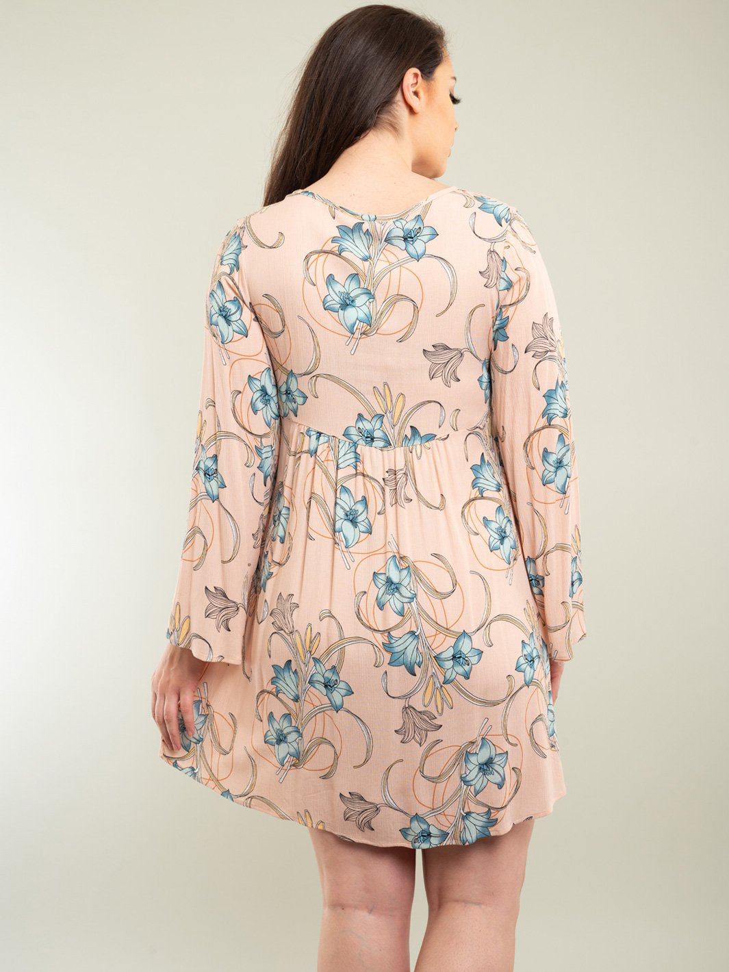 PLUS SIZE FLORAL MINI DRESS