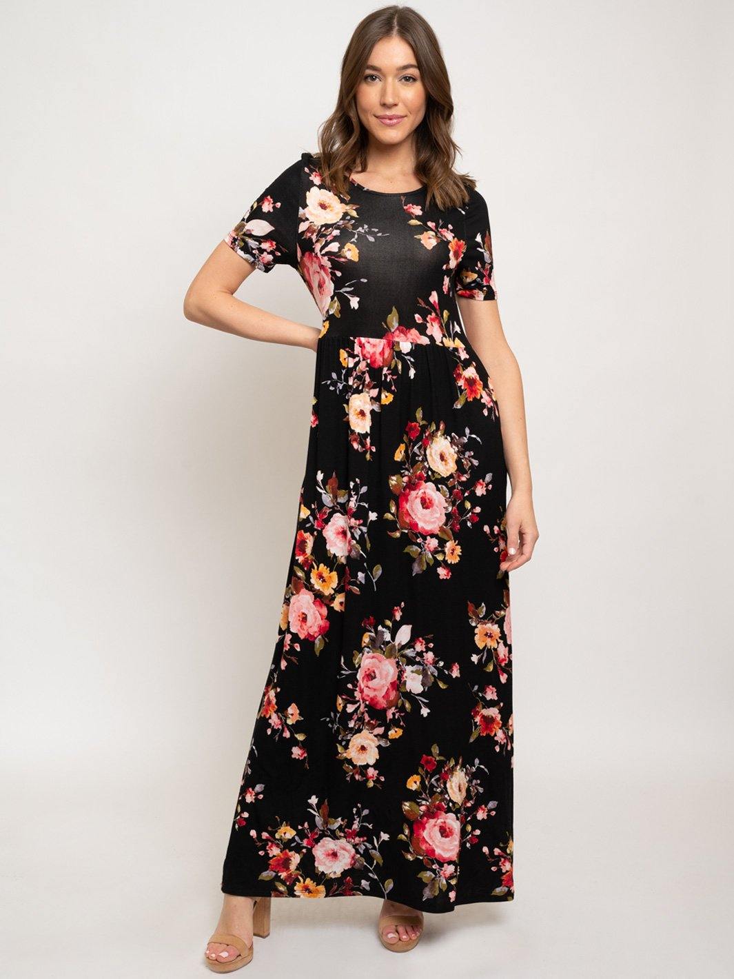 WOMEN'S MAXI FLORAL DRESS