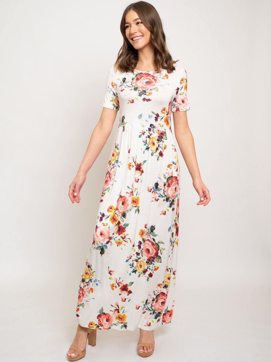 WOMEN'S MAXI FLORAL DRESS