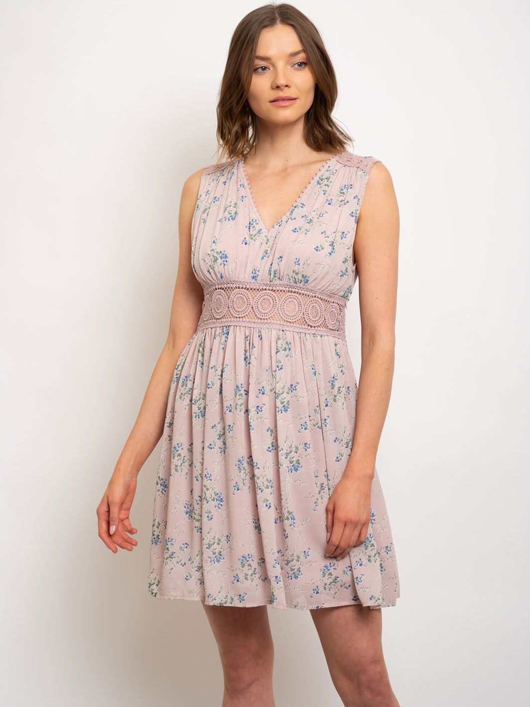 WOMEN'S SLEEVELES FLORAL DRESS