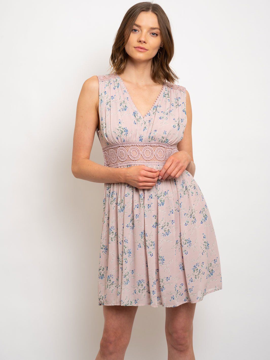 WOMEN'S SLEEVELES FLORAL DRESS