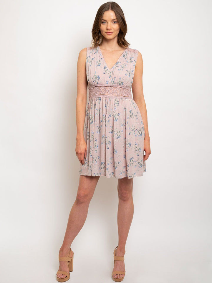 WOMEN'S SLEEVELES FLORAL DRESS