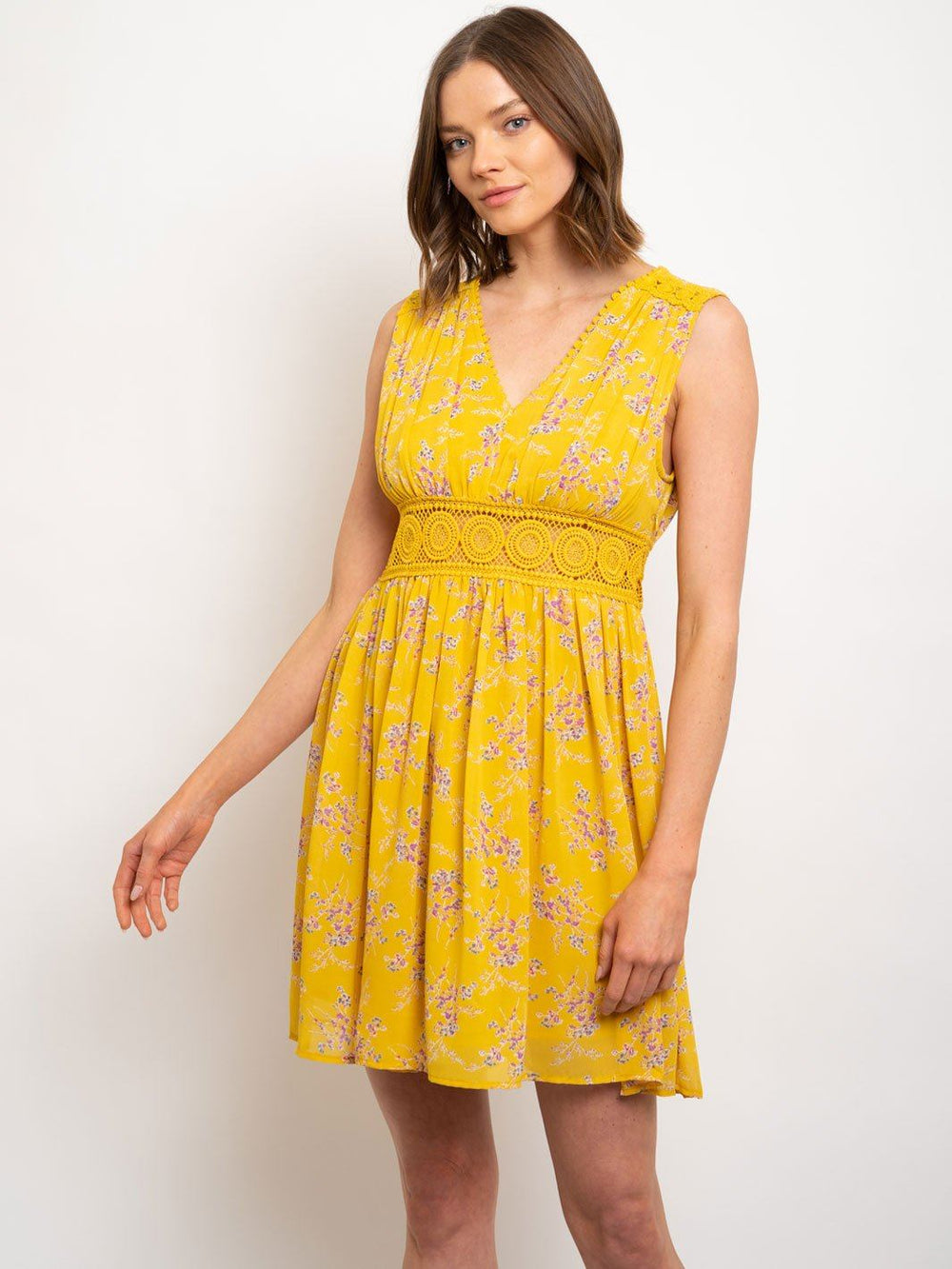 WOMEN'S SLEEVELES FLORAL DRESS