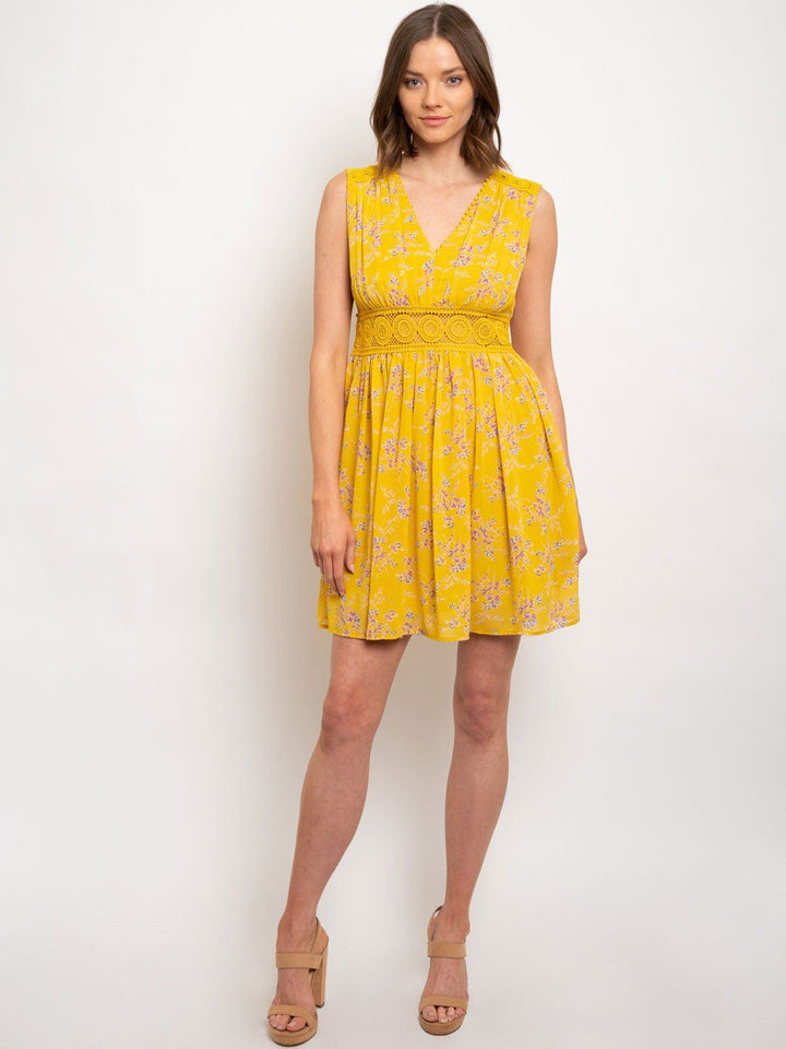 WOMEN'S SLEEVELES FLORAL DRESS