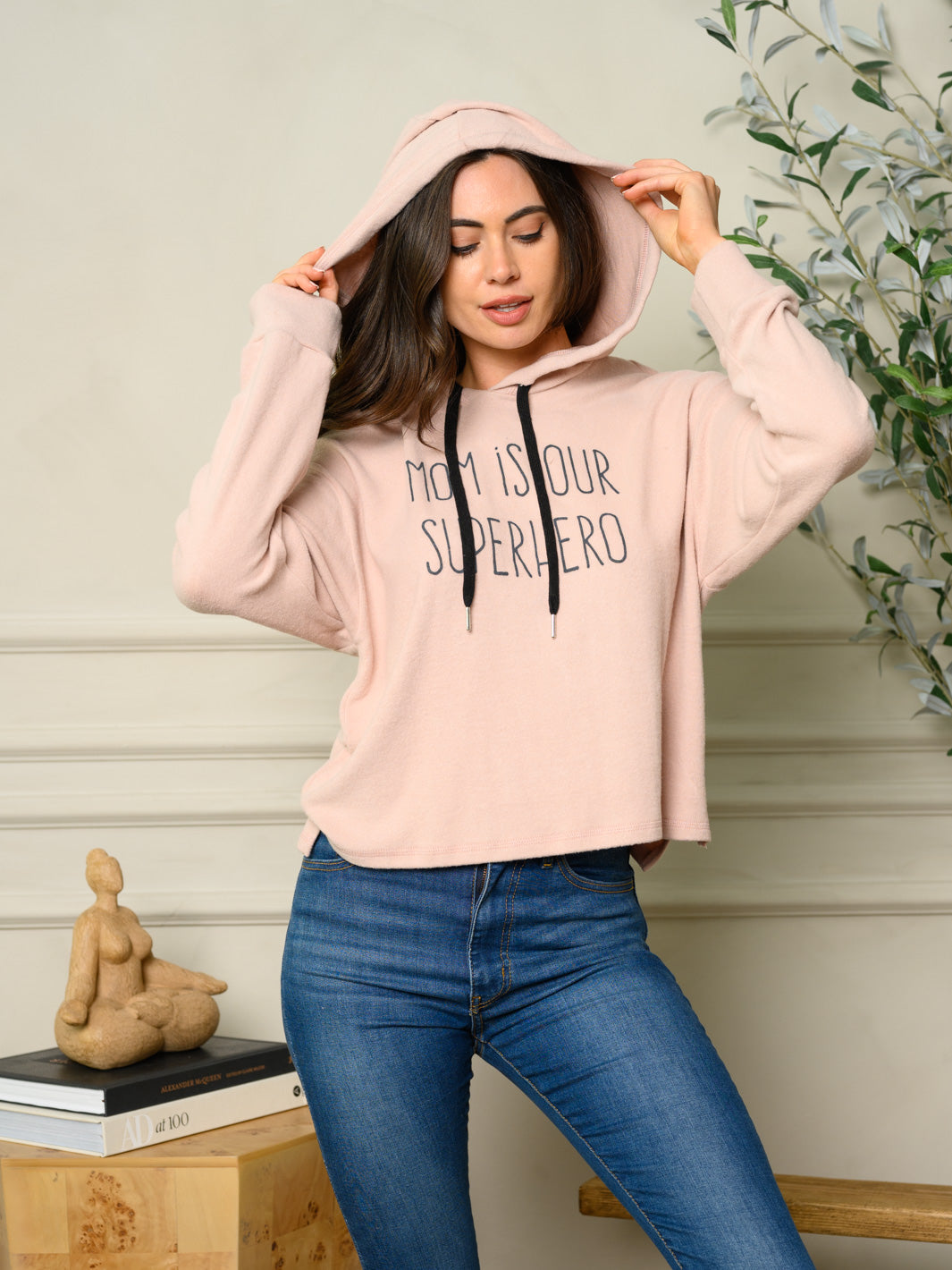 WOMEN'S GRAPHIC LONG SLEEVE HOODIE SWEATSHIRT