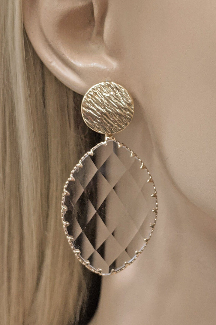 Glass Tear Drop Earring