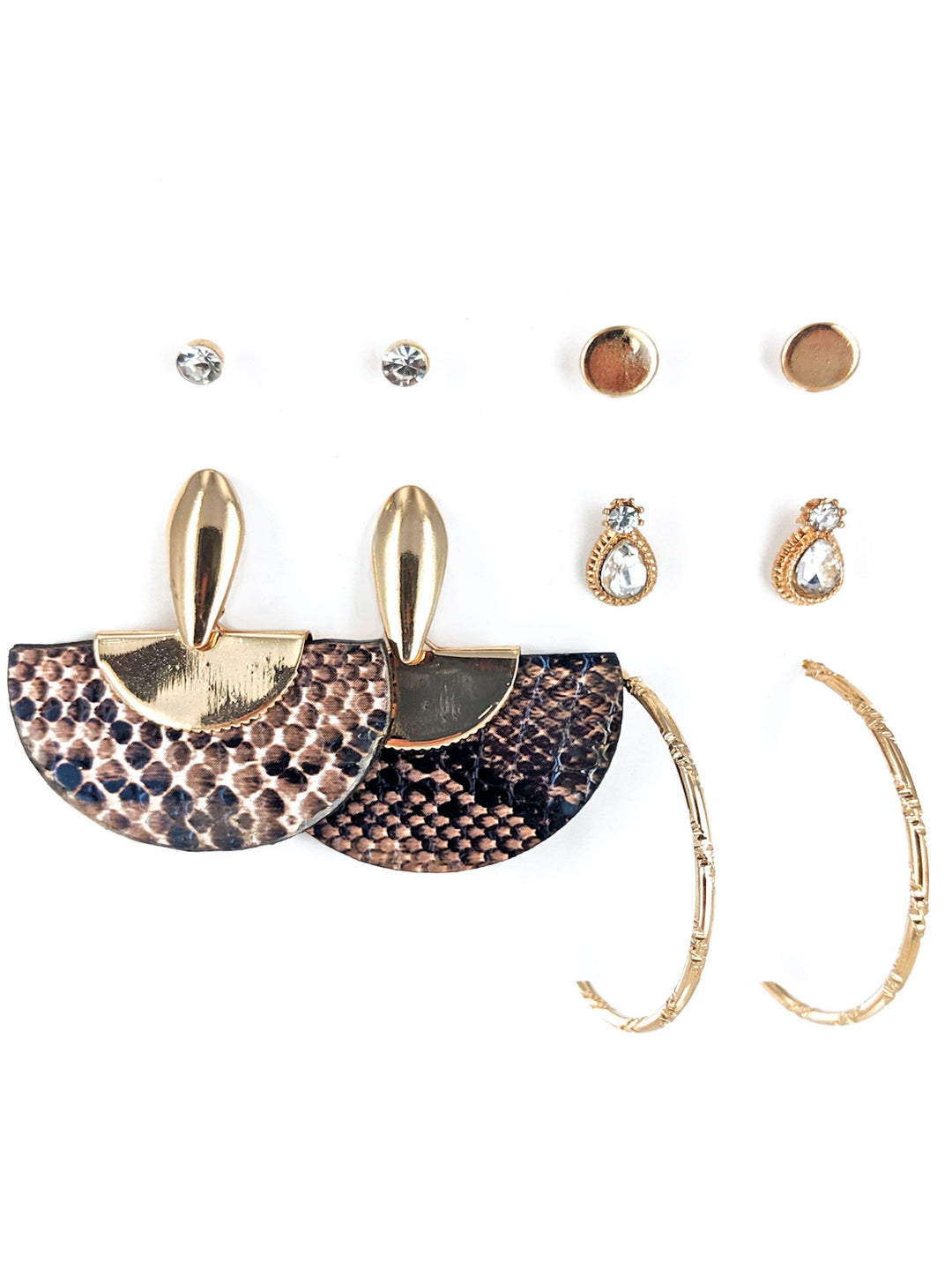 Animal Print 5 Pair Card Fashion Earring