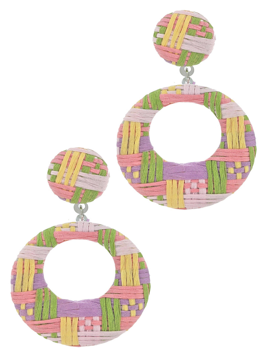 Urban Print Raffia Fashion Earring