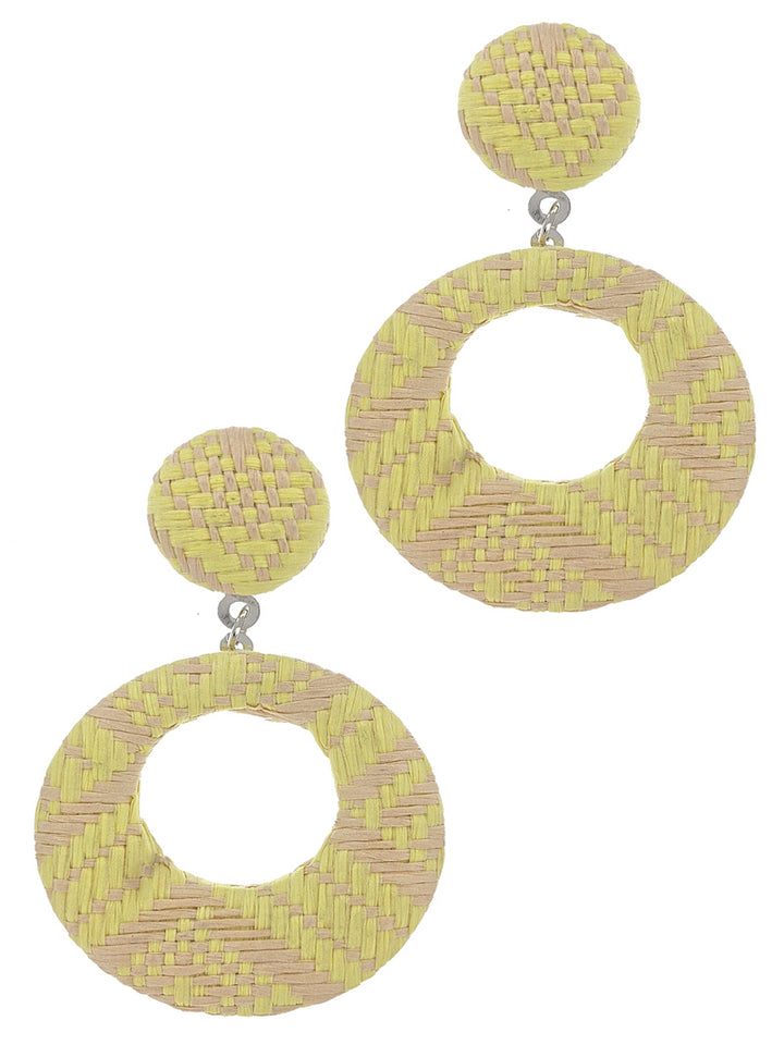 Urban Print Raffia Fashion Earring