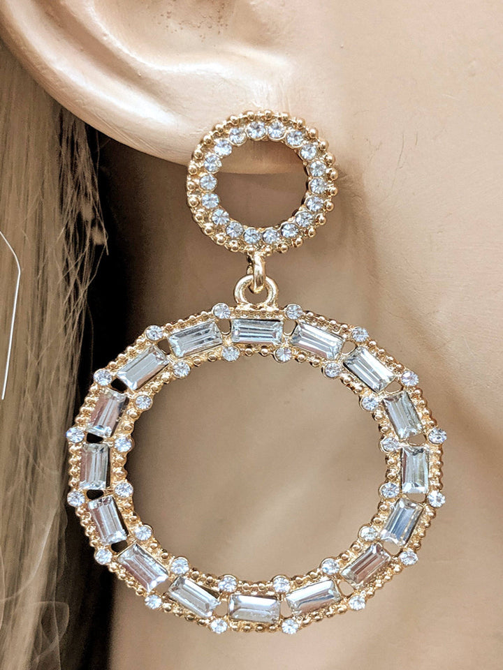 Stone Inner Loop Earring