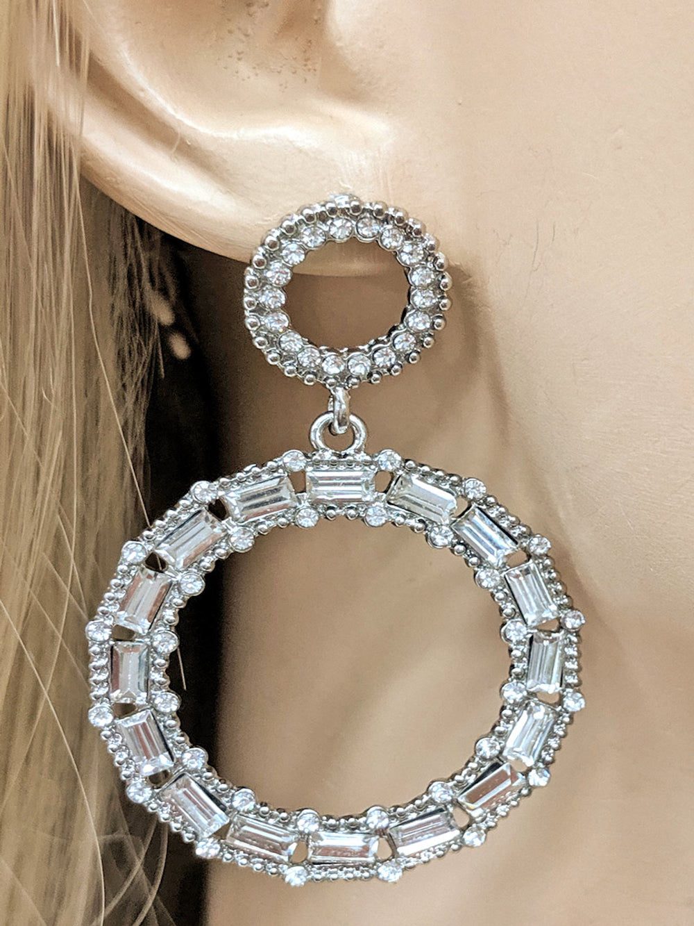 Stone Inner Loop Earring