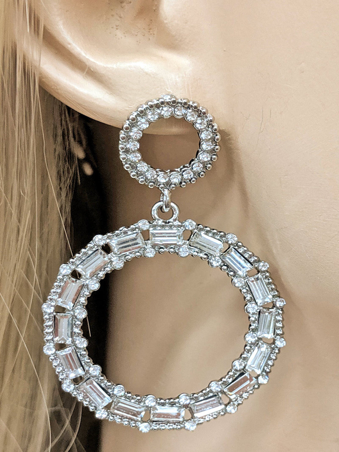 Stone Inner Loop Earring