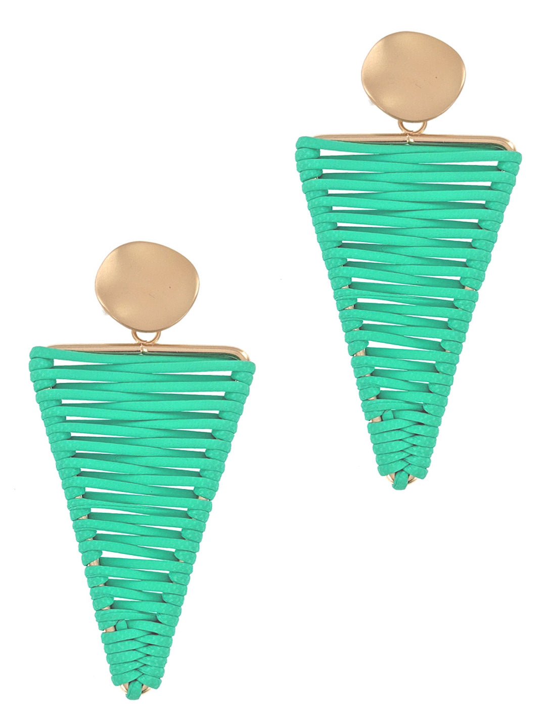 Vegan Leather Matte Gold Earrings