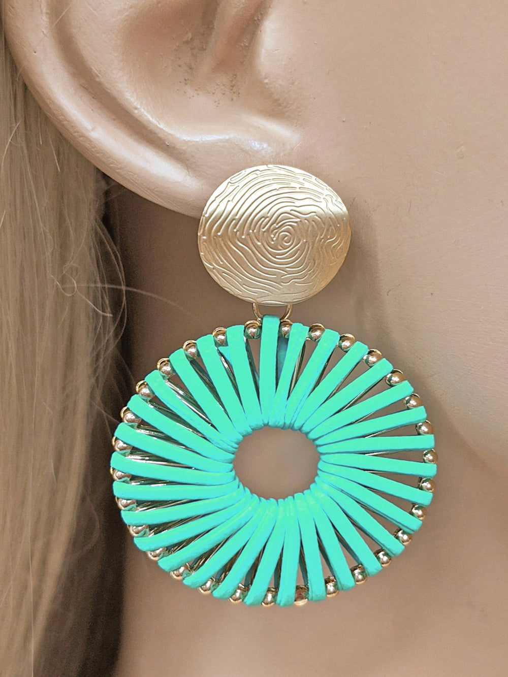 Vegan Leather Fashion Earrings