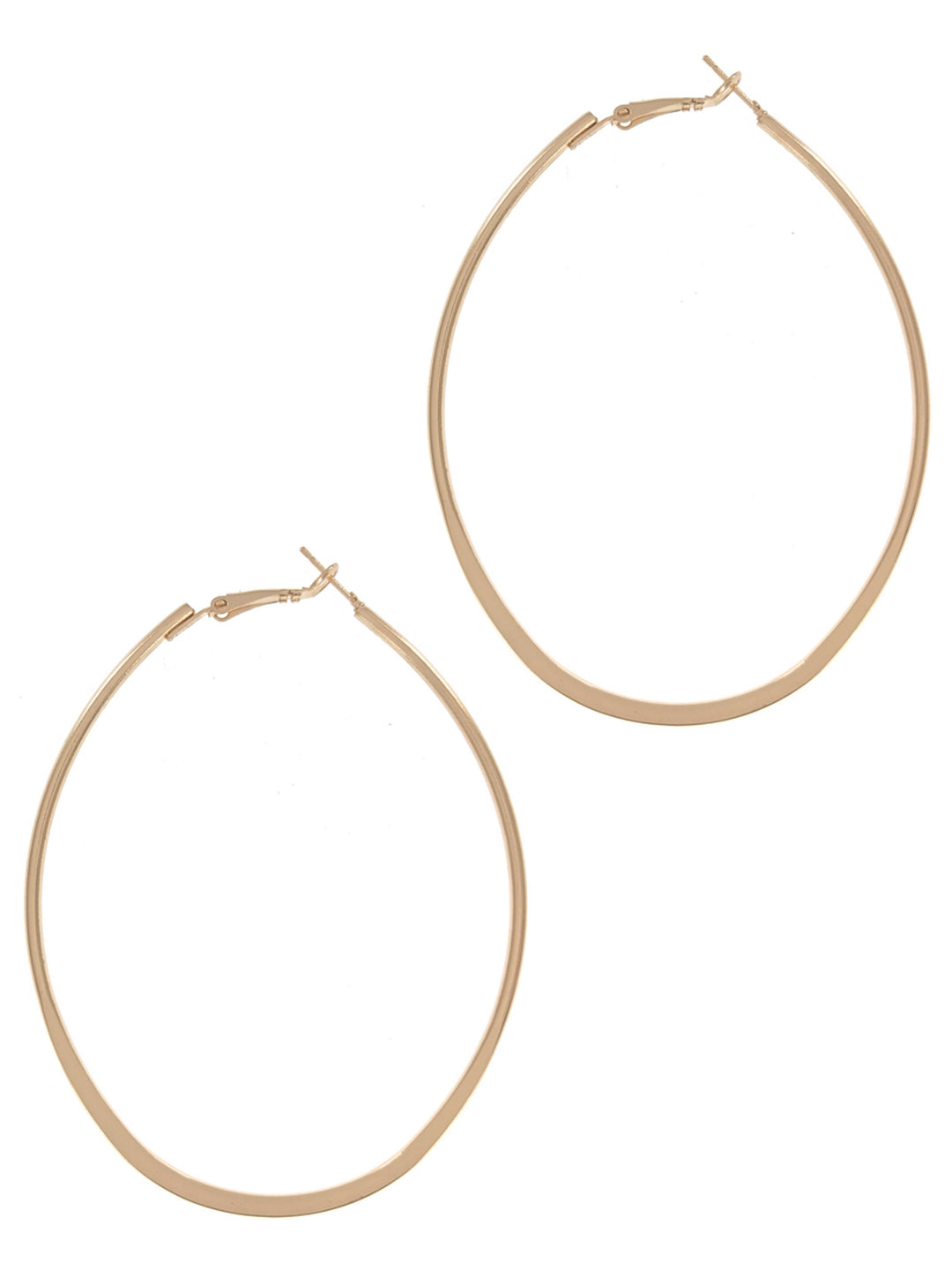 Oval Hoop Drop Fashion Earrings