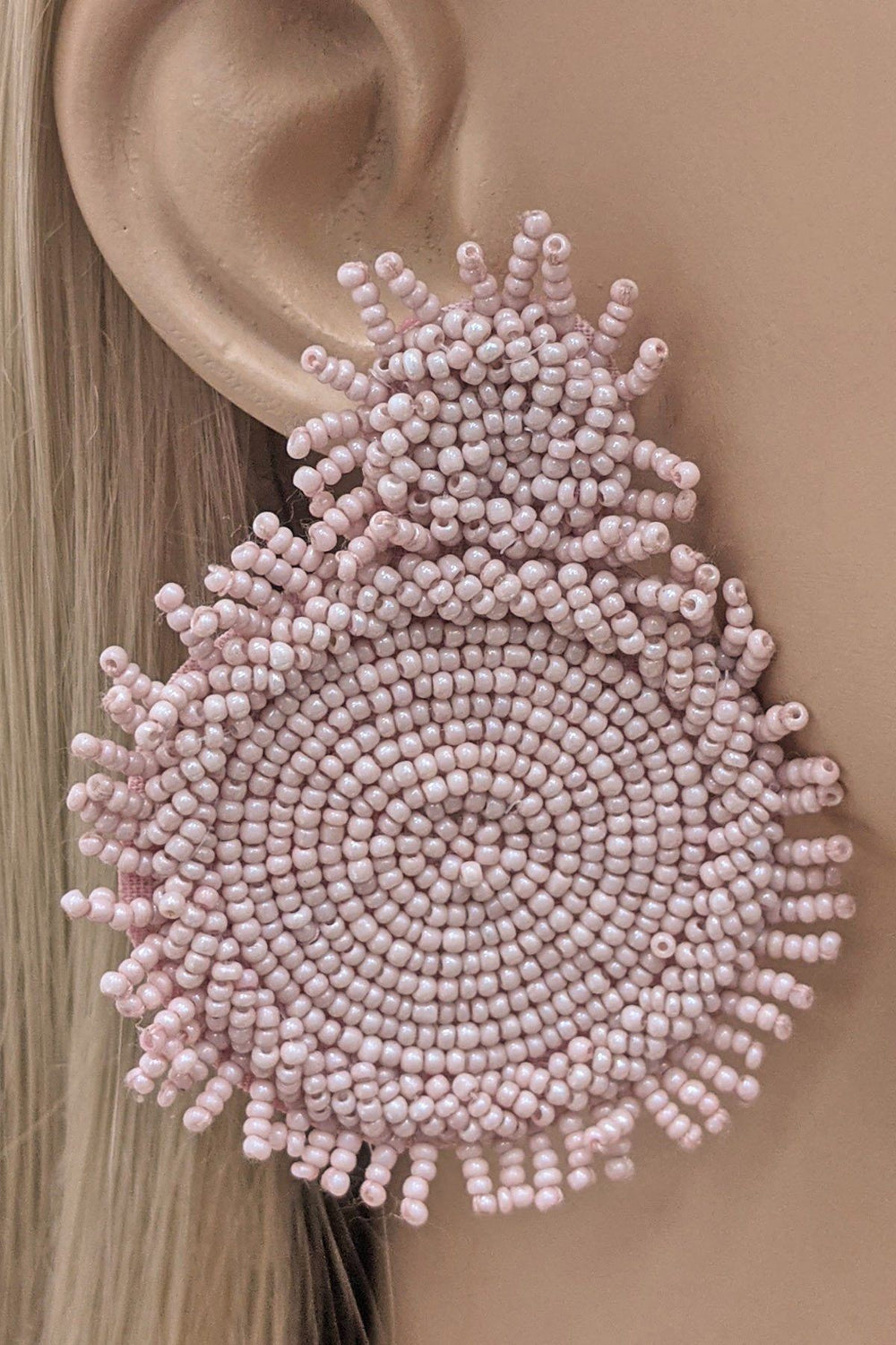 Seed Beaded Drop Earrings