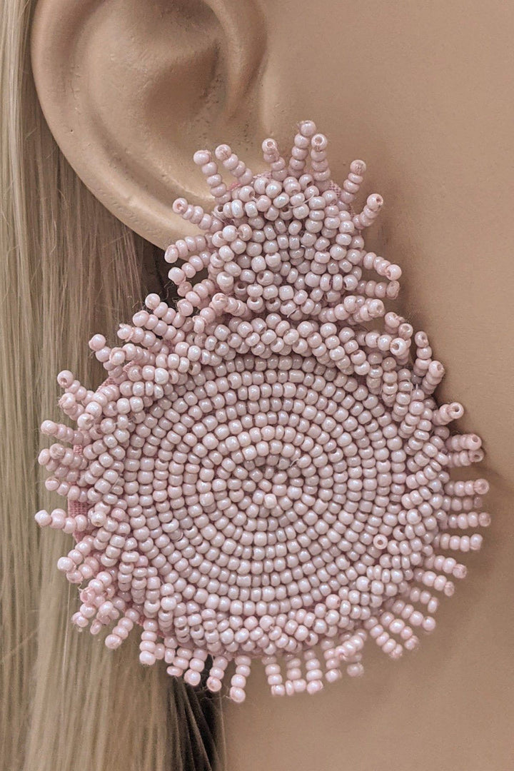 Seed Beaded Drop Earrings