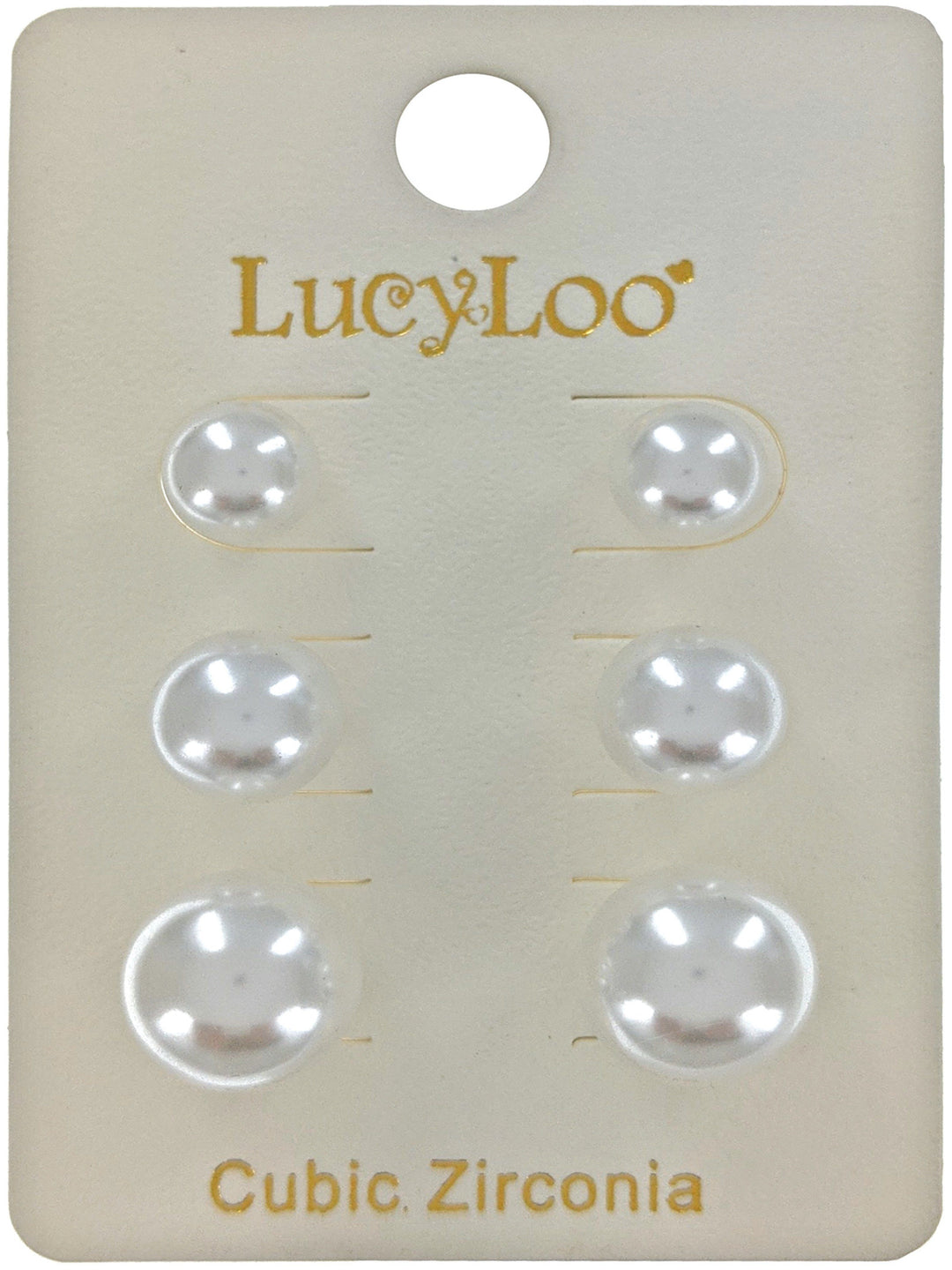 3-Pair Pearl Earrings Set