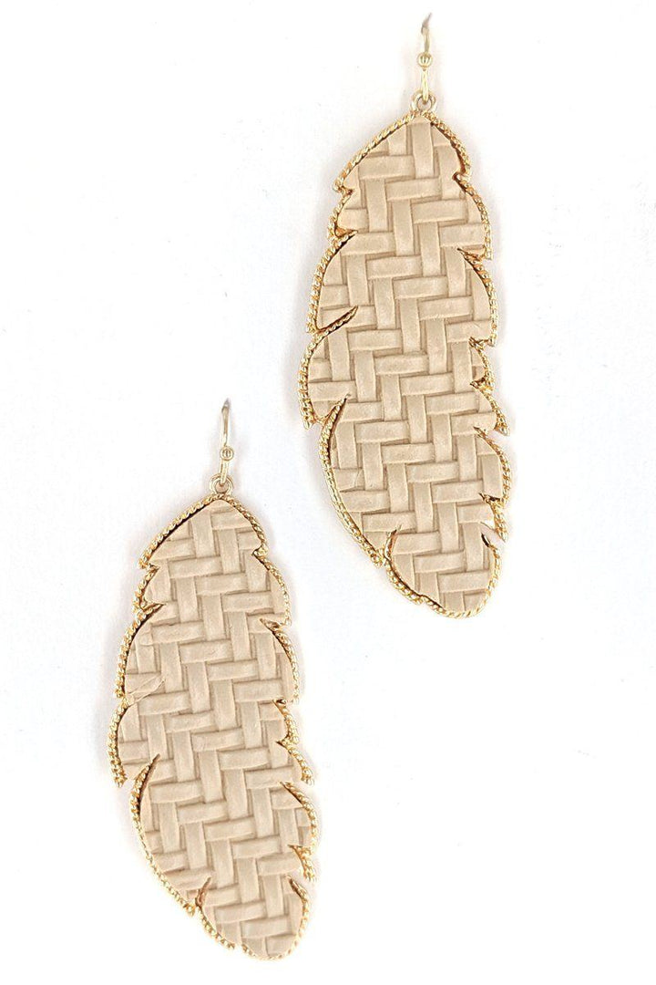 Animal Print Braided Leather Earrings