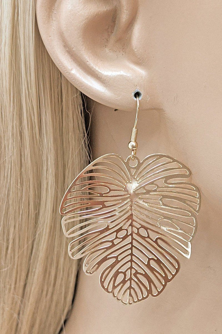 Filigree Leaf Drop Earrings